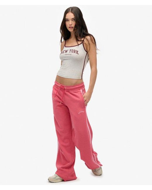 Superdry Red & Co Athletic Essentials Logo Straight joggers