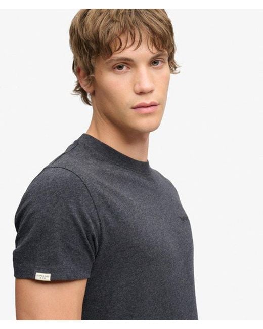 Superdry Gray & Co Essential Company Logo Embroidered T-shirt for men