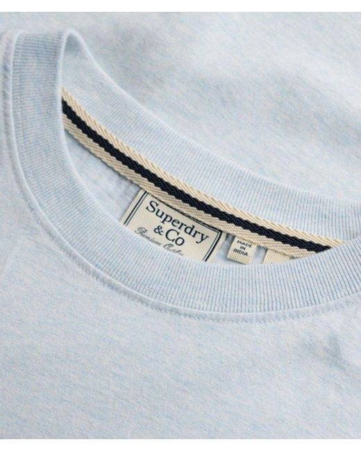 Superdry Blue & Co Logo Embroidered T-shirt for men