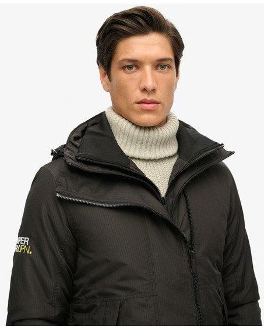 Superdry Gray Hooded Yachter Windbreaker Jacket for men