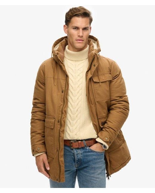 Superdry Natural Workwear Hooded Parka Jacket for men