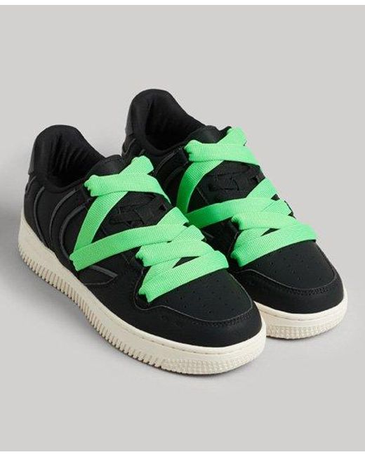 Superdry Green Code Chunky Lace Trainer /Cream
