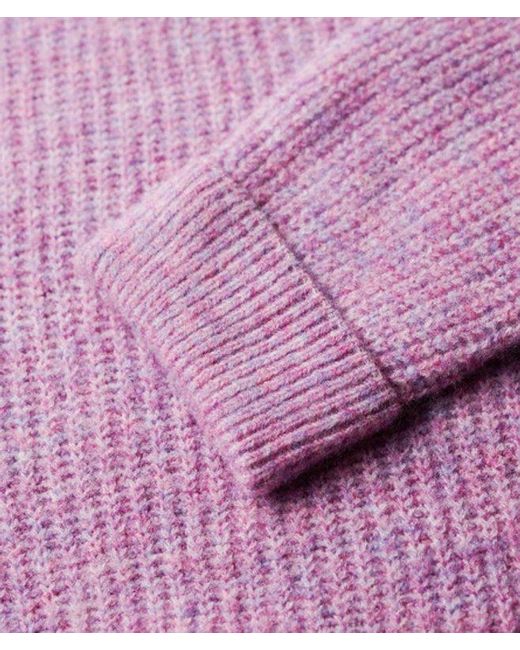 Superdry Purple & Co Brushed Crew Neck Jumper