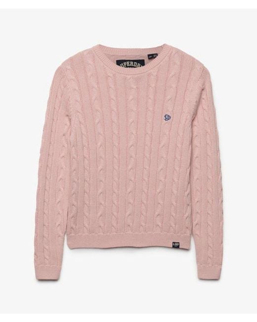 Superdry Blue & Co Essentials Cable Knit Jumper