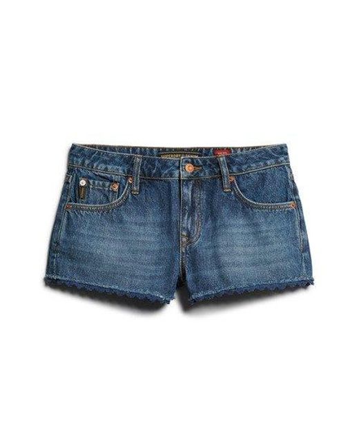 Superdry Blue Denim Hot Shorts