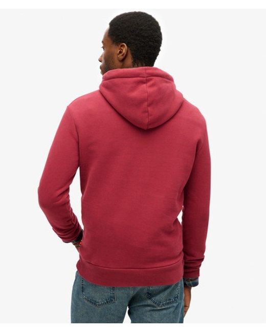 Superdry Red & Co Perfect Fit Script Hoodie for men
