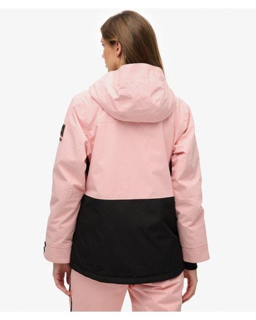 Superdry Pink Freestyle Overhead Ski Jacket