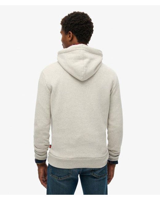 Superdry Gray & Co Flyers Script Hoodie for men
