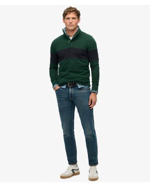 Superdry Green & Co Classic Rugby Half Zip Top for men
