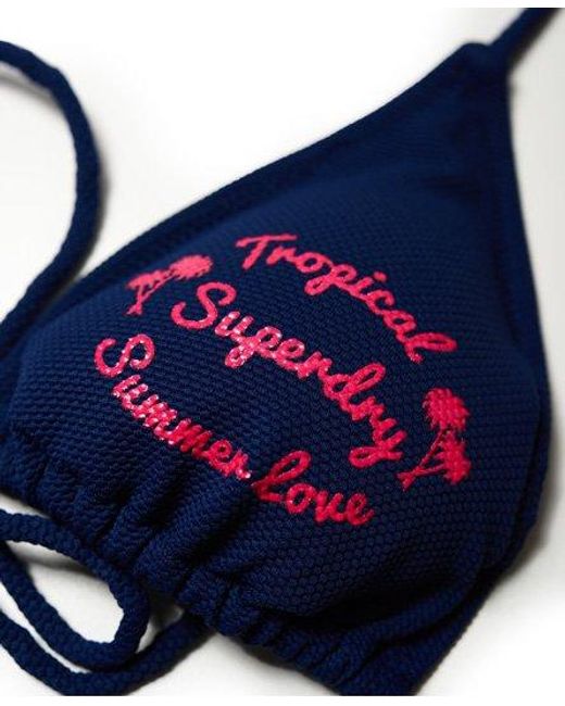 Superdry Blue Summer Triangle Bikini Top