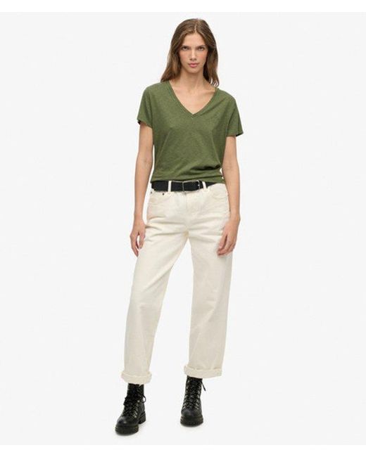 Superdry Green & Co Studios Slub Embroidered T-shirt