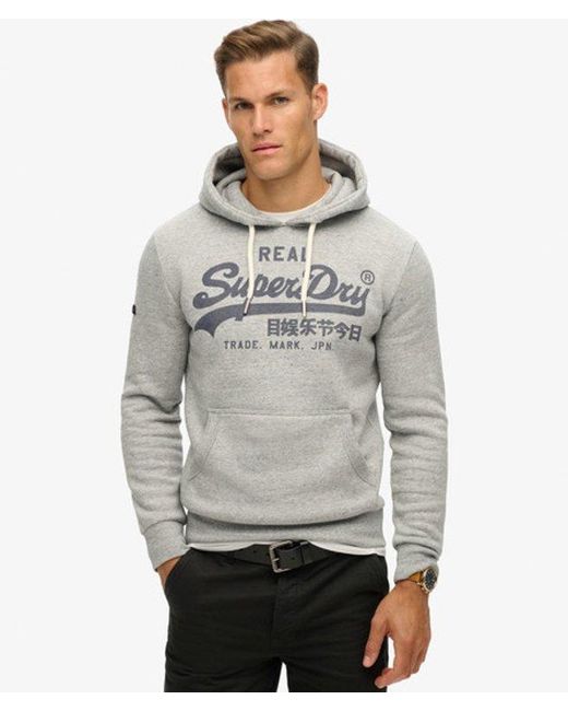 Superdry Gray & Co Vintage Logo Hoodie for men