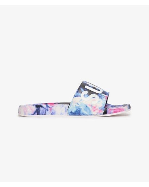 Superdry Blue Tie Dye Vegan Sliders