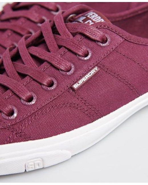 Superdry Purple Low Pro Classic Trainers Deep Port