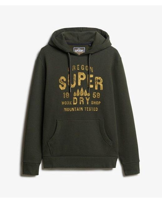 Superdry Green & Co Work Shop Hoodie for men