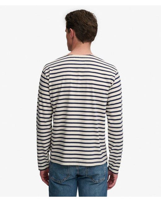 Superdry Blue & Co The Merchant Store - Stripe Long Sleeve Top for men