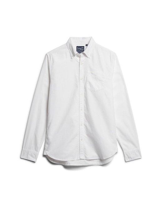 Superdry White & Co Long Sleeve Oxford Shirt for men