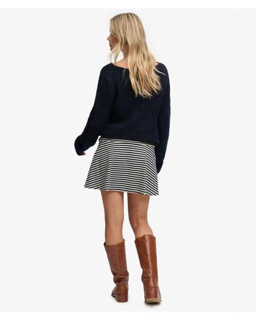 Superdry Blue & Co Athletic Essentials Fold Over Skirt