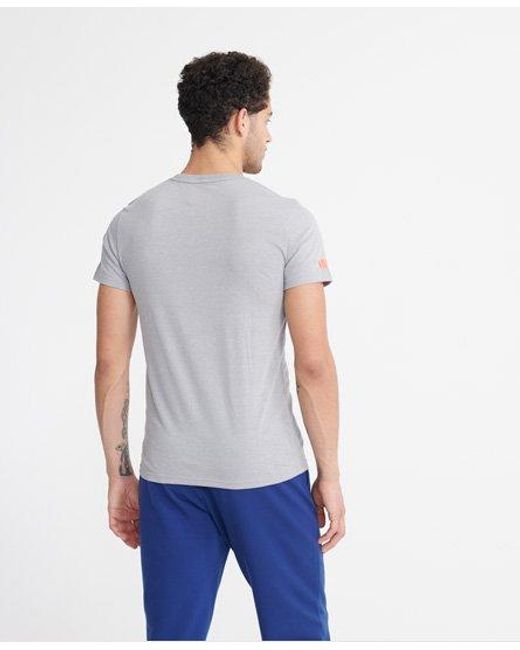 Superdry White Core Sport Graphic T-Shirt Marl for men