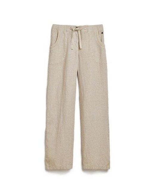Superdry Natural Linen Low Rise Pants