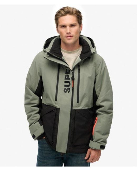 Superdry Ultimate Freestyle Ski-jack in het Green voor heren