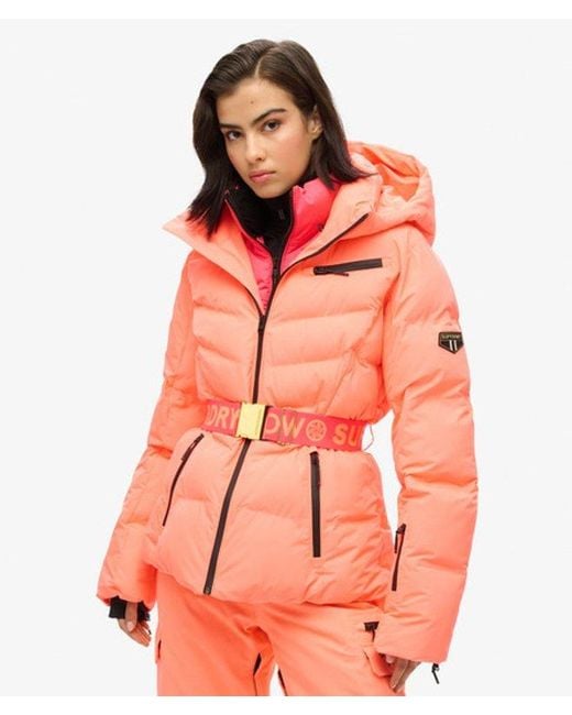 Superdry Pink & Co Ski Luxe Puffer Jacket
