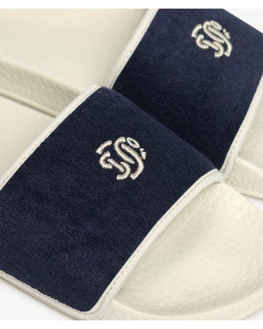 Superdry Blue & Co Towelling Pool Sliders