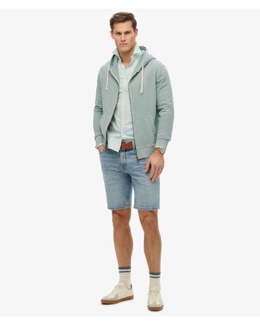 Homme Sweat À Capuche Zippé Classique Essential Taille Superdry pour homme en coloris Blue