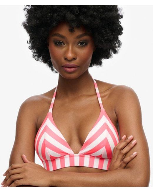 Superdry Red & Co Striped Cheeky Bikini Bottoms