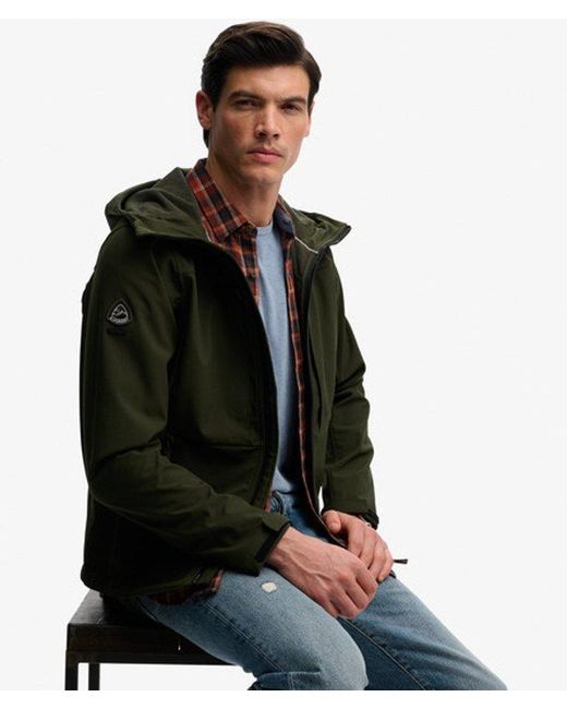 Superdry Black & Co Hooded Softshell Trekker Jacket for men
