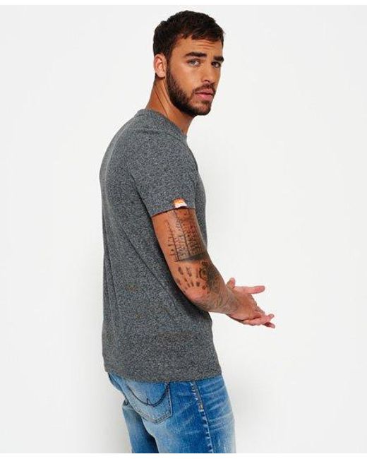 Superdry Gray Label Vintage Embroidered T-Shirt Flint Grit for men