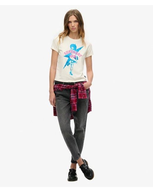 Superdry White & Co Pop Archive Super Fitted T-shirt