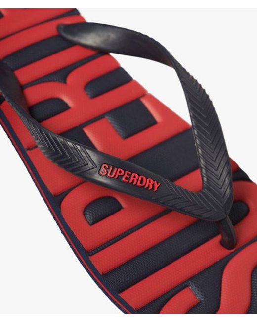 Superdry Red Vintage Vegan Flip Flops for men