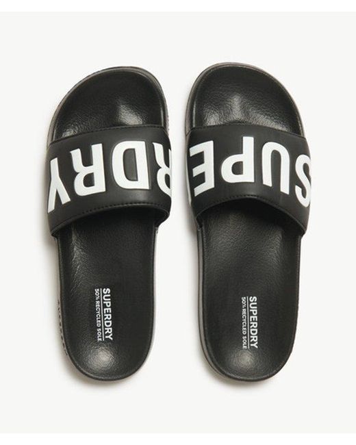 Superdry Black & Co Core Vegan Pool Sliders