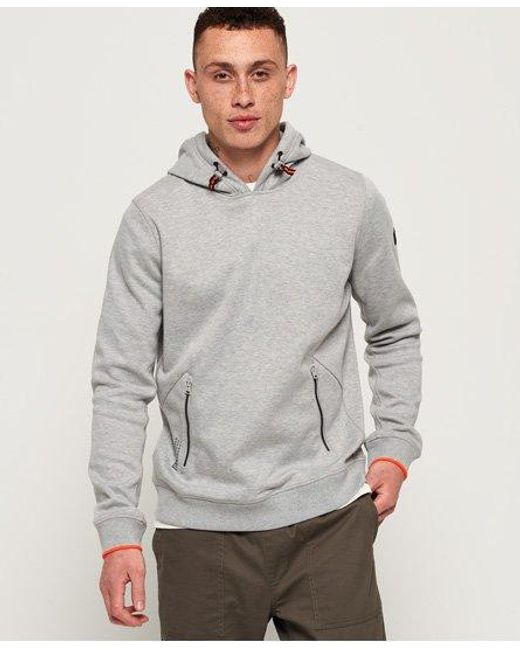 Superdry Gray Endurance Overhead Hoodie Light Heather for men