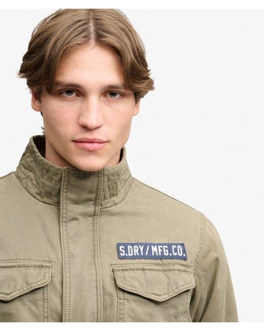 Superdry Brown Military Borg M65 Jacket for men
