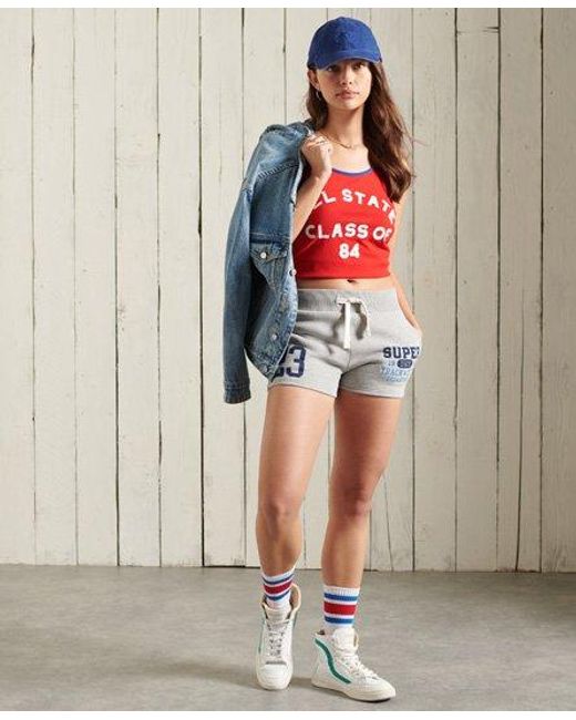 Superdry Gray Track & Field Shorts Marl