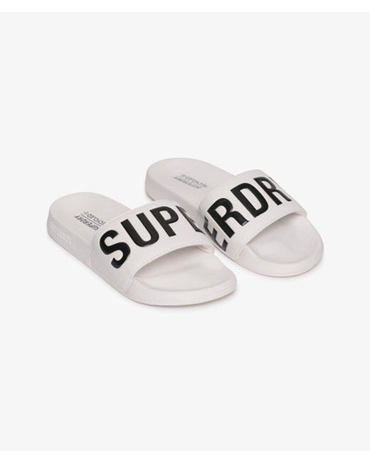 Superdry Code Core Badslippers in het White