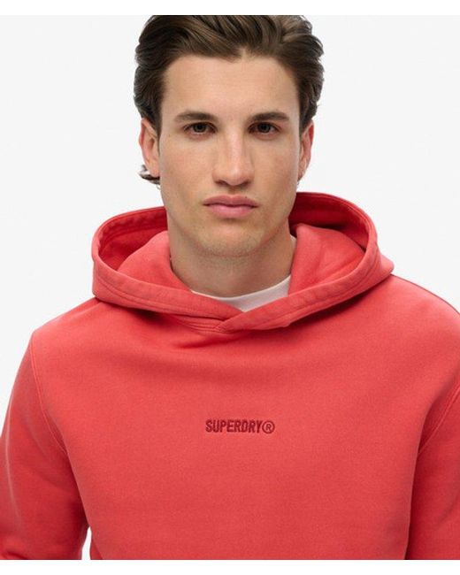 Superdry Red & Co Micro Logo Hoodie for men