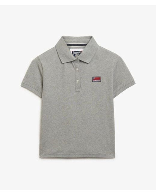 Superdry Gray & Co Athletic Essentials Graphic Polo Shirt