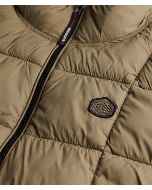 Superdry Green & Co Box Quilt Fuji Lite Gilet for men