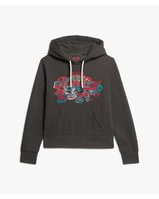Superdry Gray & Co Tokyo Vintage Logo Graphic Hoodie