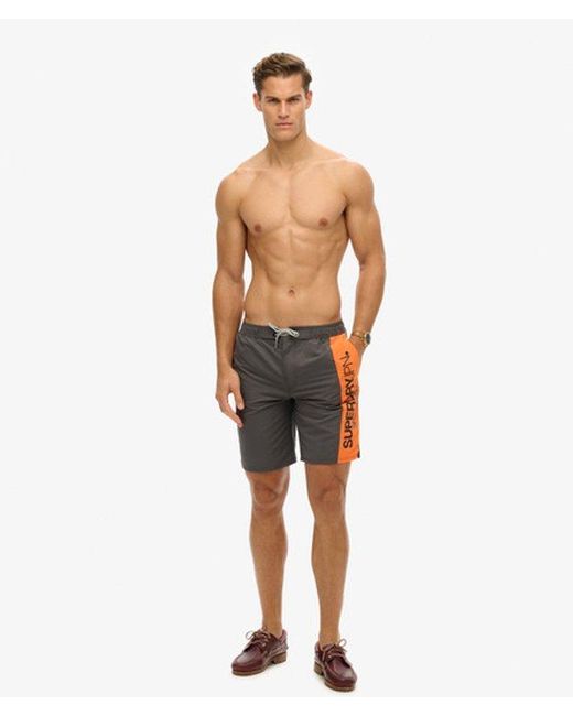 Superdry White & Co Sportswear Logo 19 Inch Recycled Boardshorts for men