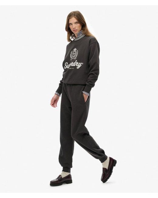Superdry Black & Co Country Club Cuff joggers