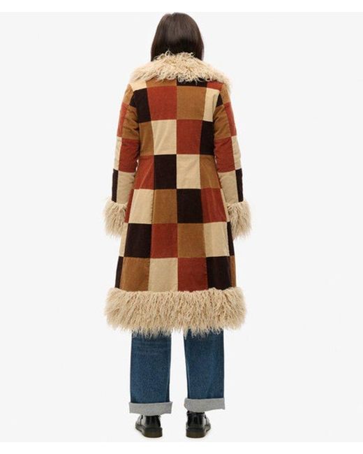 Superdry Lange Hippiejas Met Patchwork in het Brown