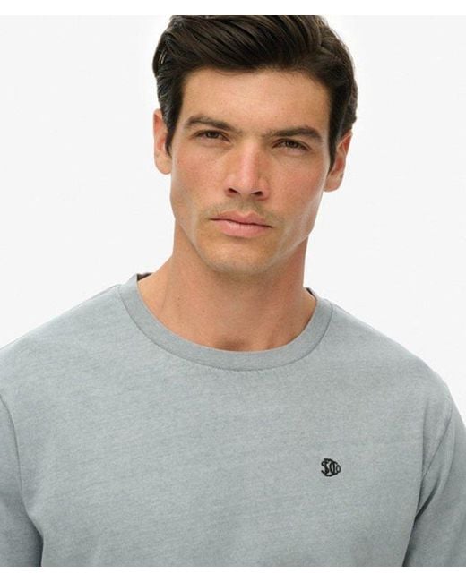 Superdry Gray Essentials Relaxed T-Shirt for men
