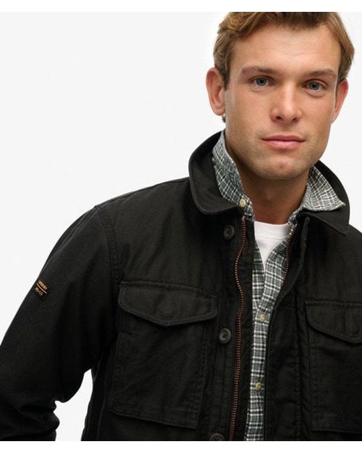 Superdry Black Collared M65 Jacket for men