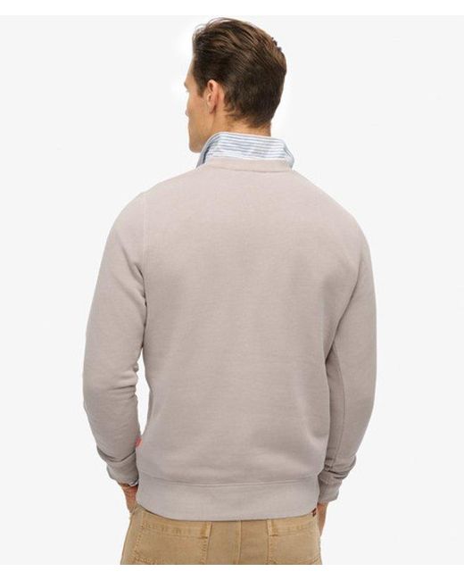 Superdry Gray & Co Micro Logo Crew Sweatshirt for men