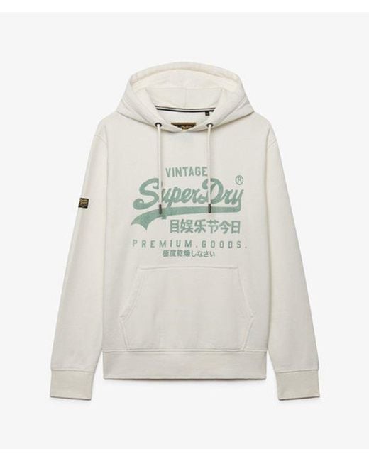 Superdry Gray & Co Vintage Logo Classic Hoodie for men