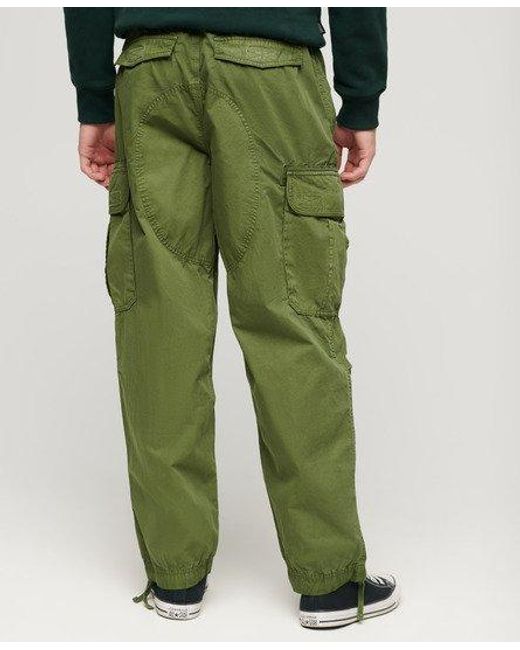 Superdry Green baggy Parachute Pants for men